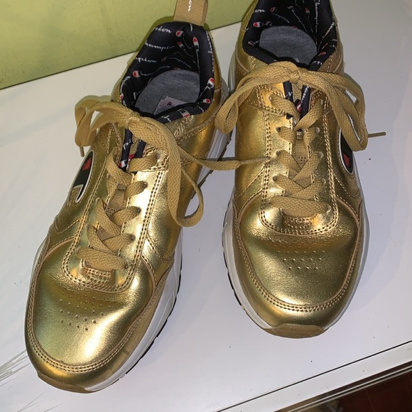 Champion Shoes - Champion gold leather sneakers 8 woman 6.5 youth